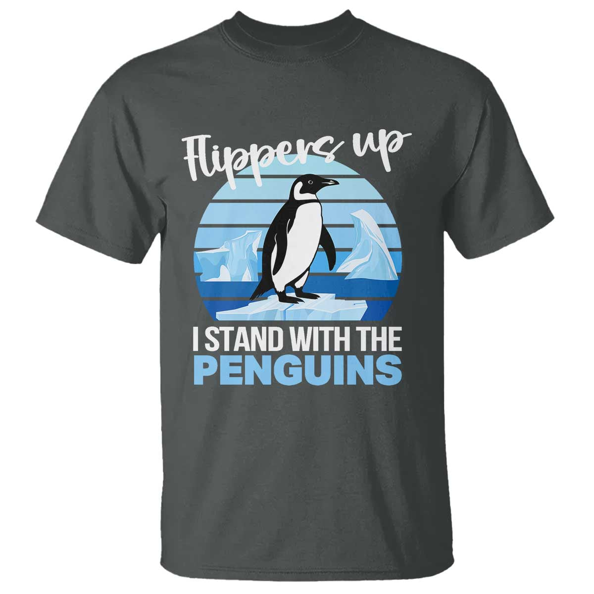Funny Penguin Resist T Shirt Flippers Up I Stand With The Penguins
