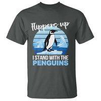 Funny Penguin Resist T Shirt Flippers Up I Stand With The Penguins