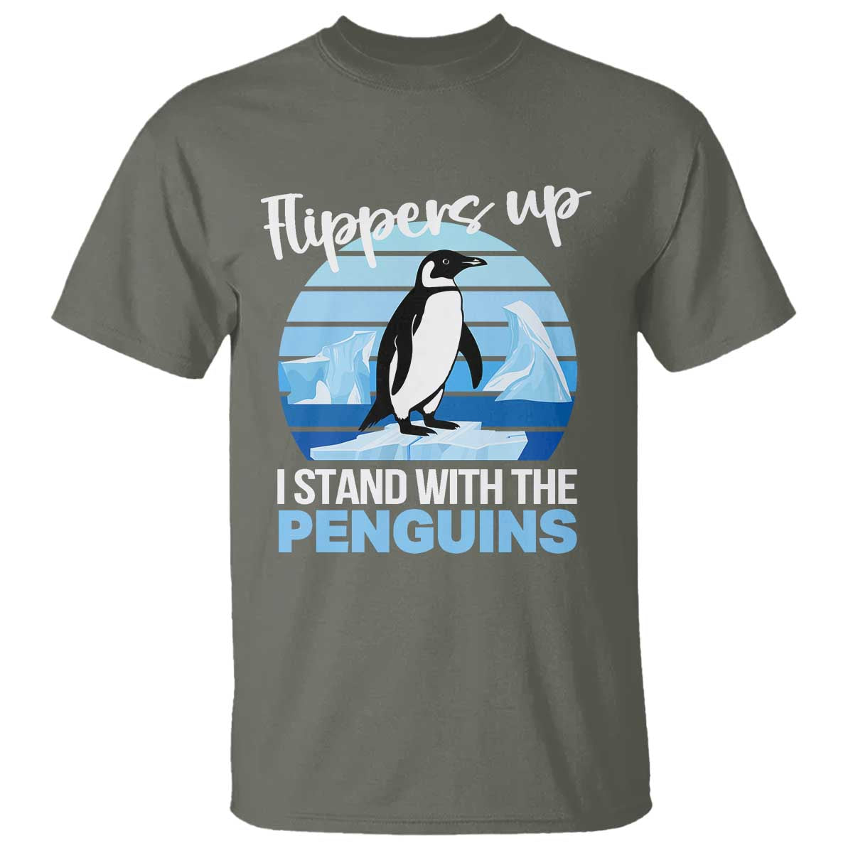 Funny Penguin Resist T Shirt Flippers Up I Stand With The Penguins