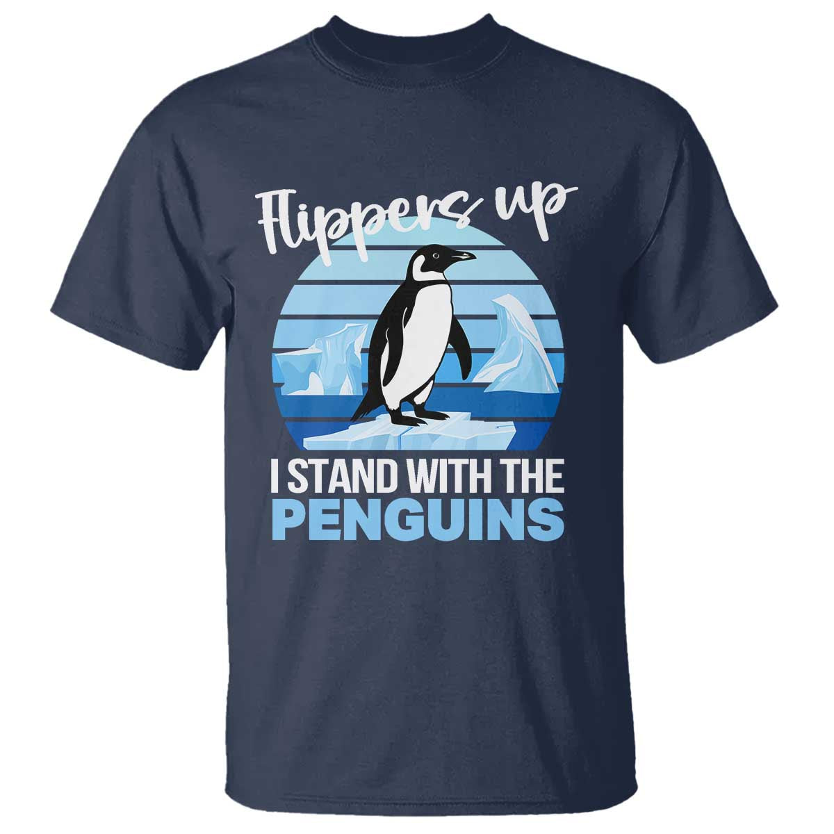 Funny Penguin Resist T Shirt Flippers Up I Stand With The Penguins