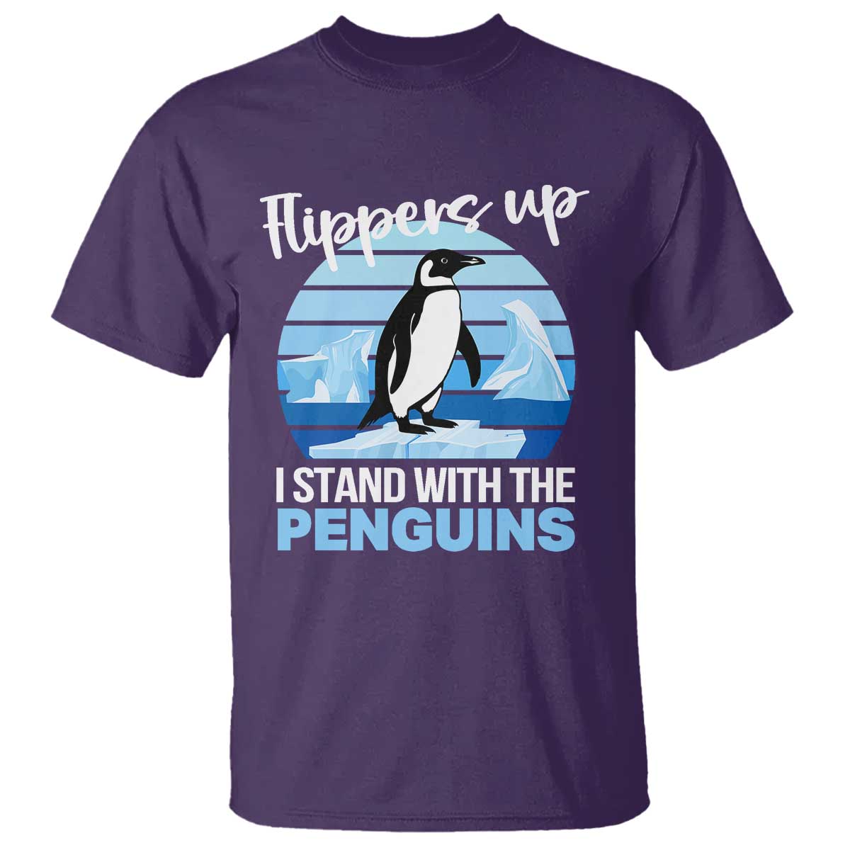 Funny Penguin Resist T Shirt Flippers Up I Stand With The Penguins