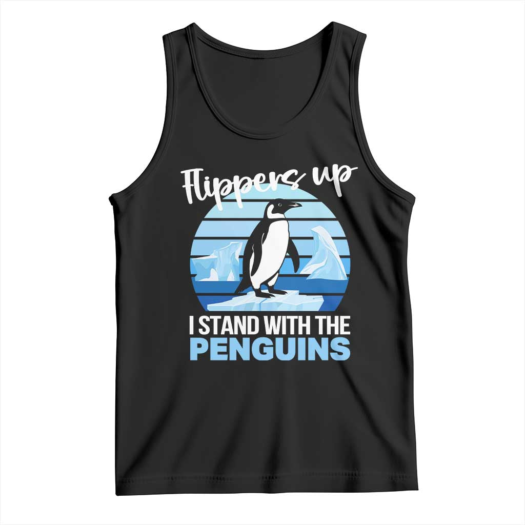 Funny Penguin Resist Tank Top Flippers Up I Stand With The Penguins