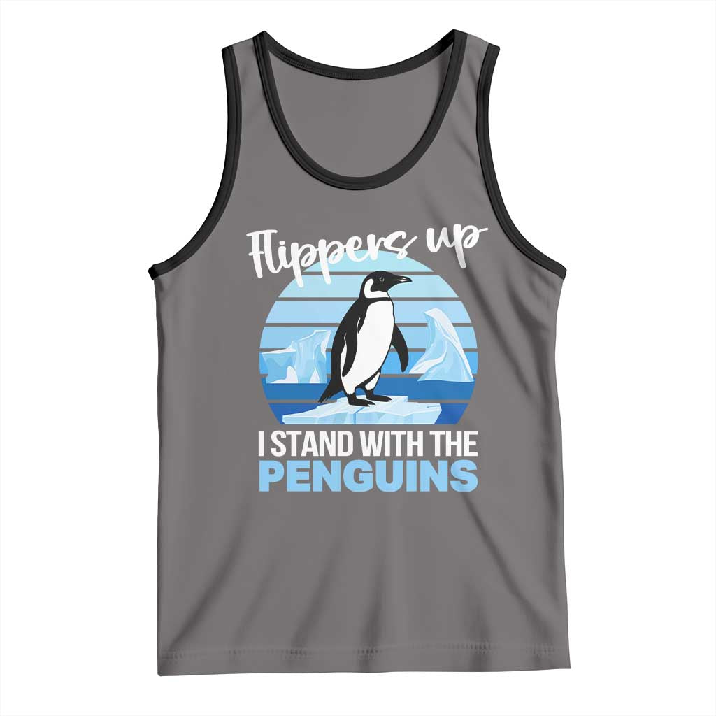 Funny Penguin Resist Tank Top Flippers Up I Stand With The Penguins