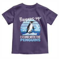 Funny Penguin Resist Toddler T Shirt Flippers Up I Stand With The Penguins