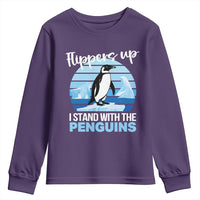 Funny Penguin Resist Youth Sweatshirt Flippers Up I Stand With The Penguins