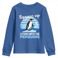 Funny Penguin Resist Youth Sweatshirt Flippers Up I Stand With The Penguins