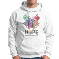 Brain Cancer Hoodie Hope Brain Tumor Awareness Support Brain Cancer Survivor - Wonder Print Shop