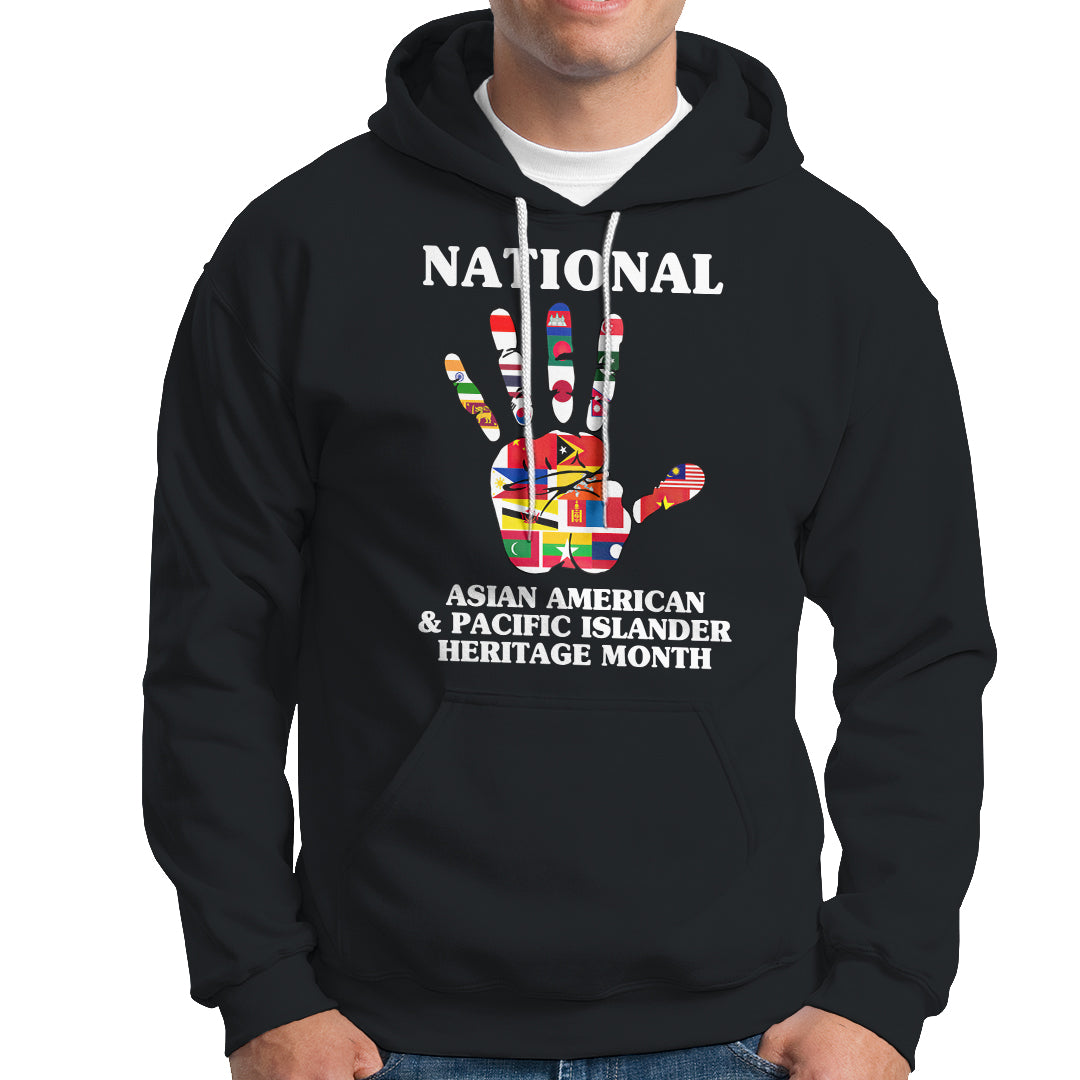 Asian American Hoodie Asian American And Pacific Islander Heritage Month Hand - Wonder Print Shop