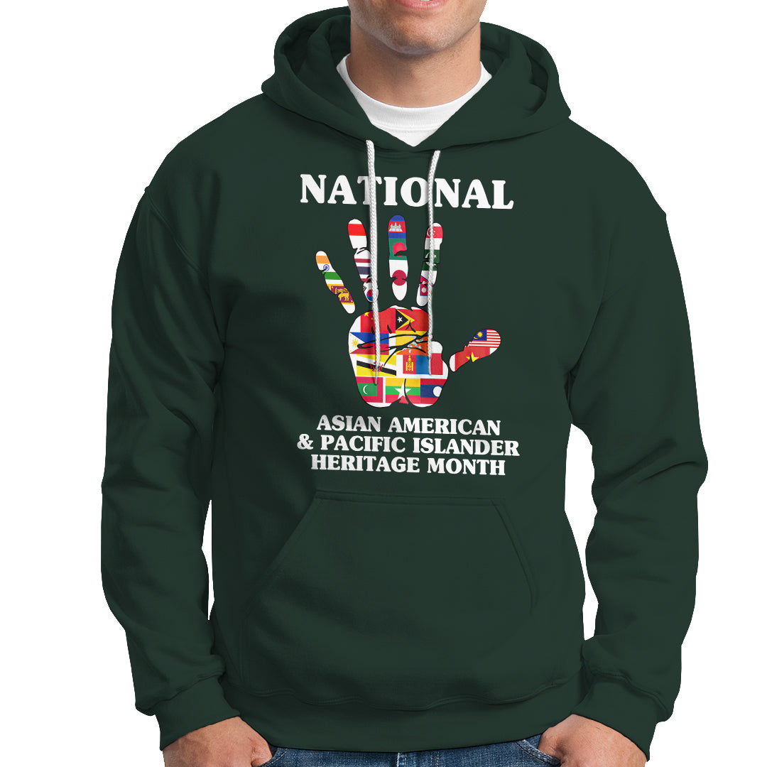 Asian American Hoodie Asian American And Pacific Islander Heritage Month Hand - Wonder Print Shop