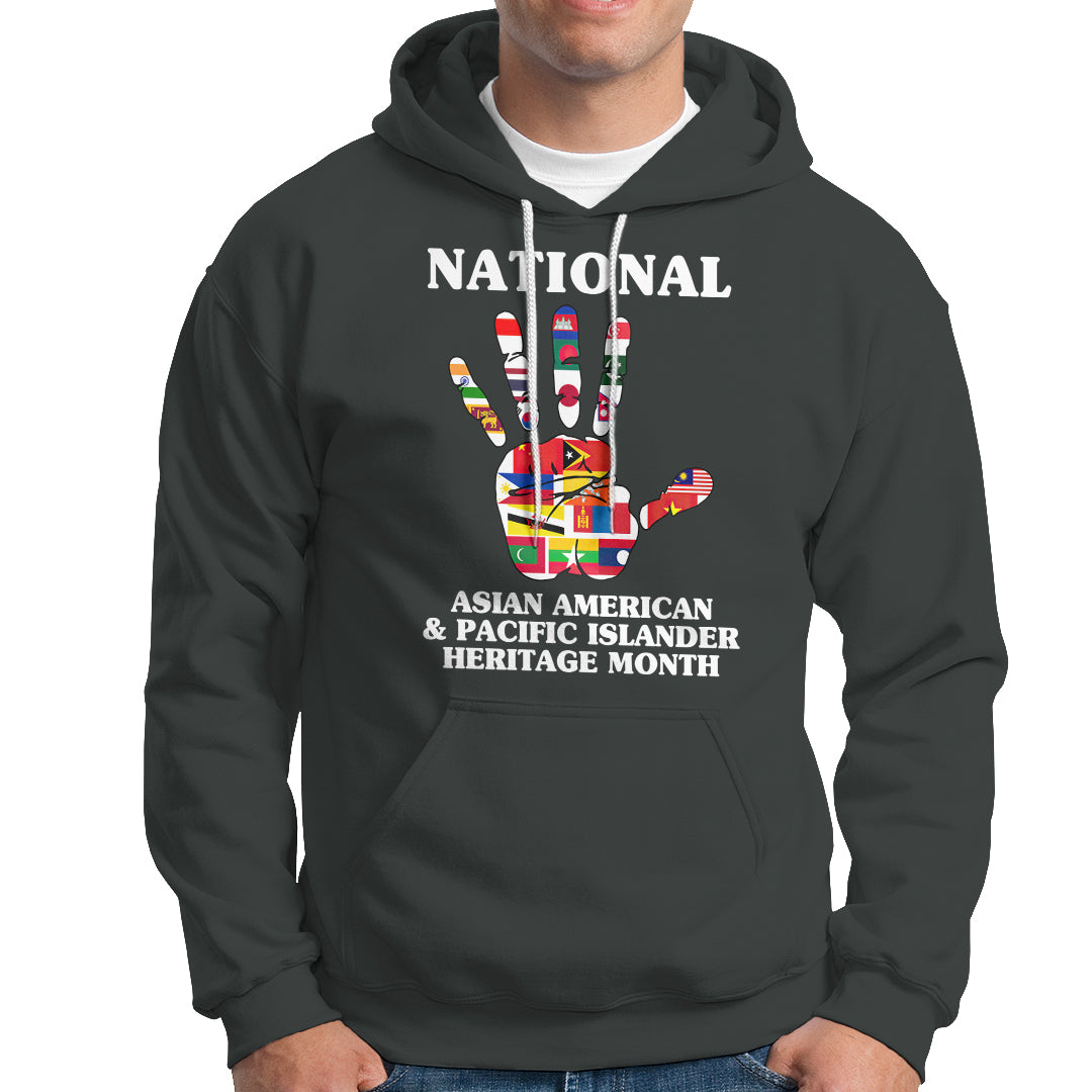 Asian American Hoodie Asian American And Pacific Islander Heritage Month Hand - Wonder Print Shop