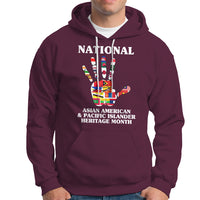 Asian American Hoodie Asian American And Pacific Islander Heritage Month Hand - Wonder Print Shop