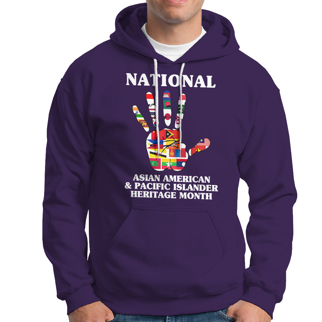 Asian American Hoodie Asian American And Pacific Islander Heritage Month Hand - Wonder Print Shop