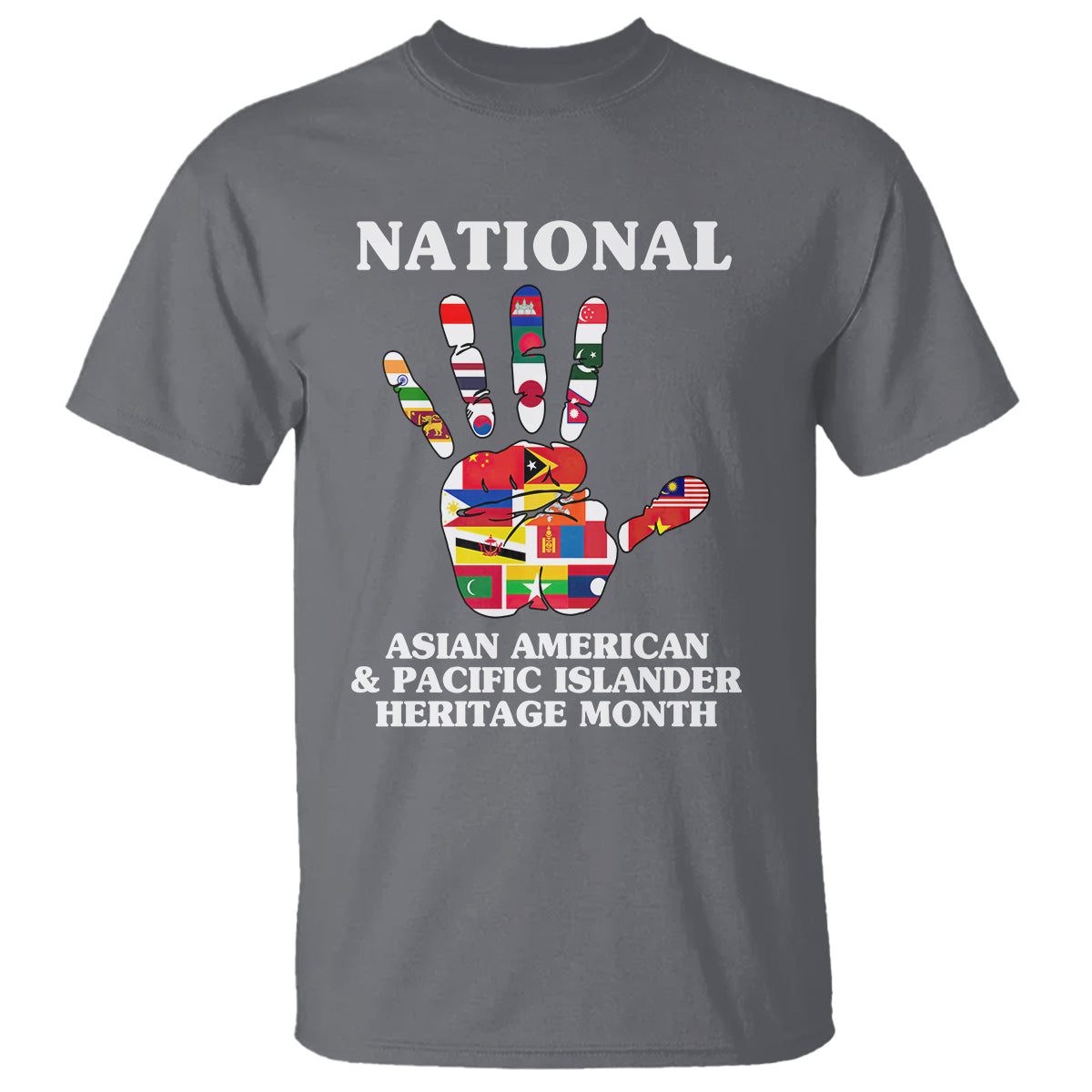 Asian American T Shirt Asian American And Pacific Islander Heritage Month Hand - Wonder Print Shop
