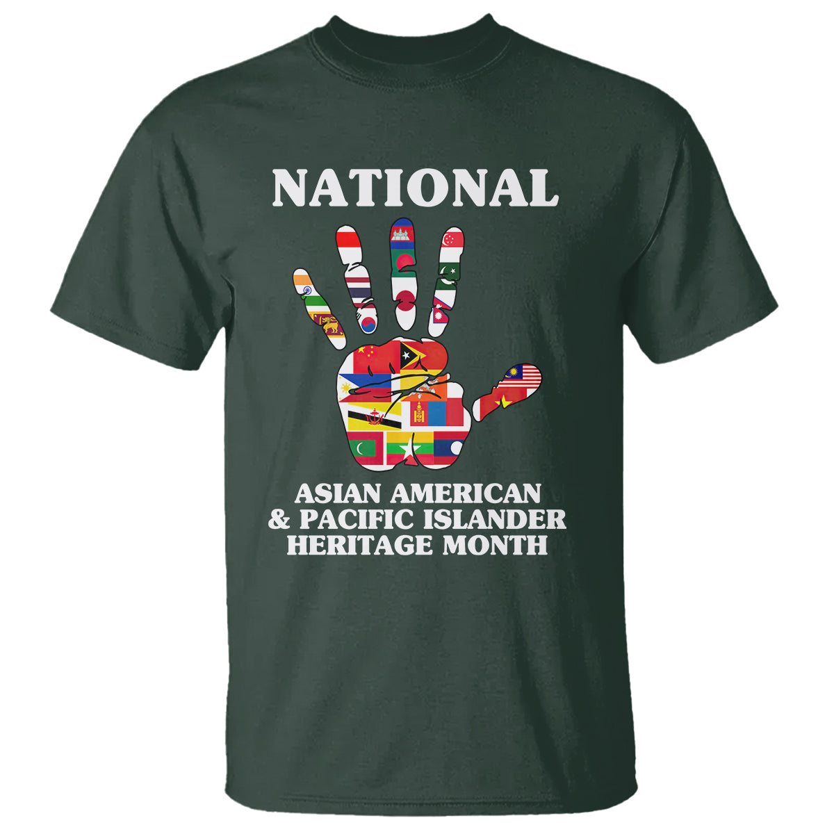 Asian American T Shirt Asian American And Pacific Islander Heritage Month Hand - Wonder Print Shop