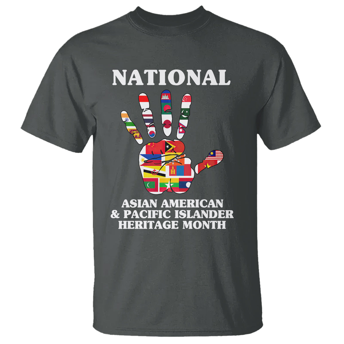 Asian American T Shirt Asian American And Pacific Islander Heritage Month Hand - Wonder Print Shop