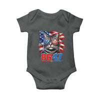 Cool 8647 Patriotic Cat Baby Onesie American Flag Sunglasses Tabby Cat Political Satire