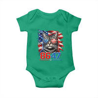 Cool 8647 Patriotic Cat Baby Onesie American Flag Sunglasses Tabby Cat Political Satire