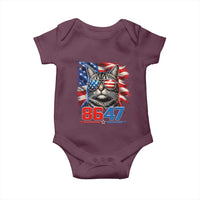 Cool 8647 Patriotic Cat Baby Onesie American Flag Sunglasses Tabby Cat Political Satire