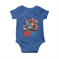 Cool 8647 Patriotic Cat Baby Onesie American Flag Sunglasses Tabby Cat Political Satire