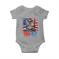 Cool 8647 Patriotic Cat Baby Onesie American Flag Sunglasses Tabby Cat Political Satire