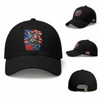 Cool 8647 Patriotic Cat Baseball Cap American Flag Sunglasses Tabby Cat Political Satire
