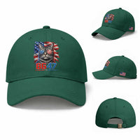 Cool 8647 Patriotic Cat Baseball Cap American Flag Sunglasses Tabby Cat Political Satire
