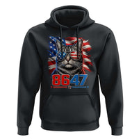 Cool 8647Patriotic Cat Hoodie American Flag Sunglasses Tabby Cat Political Satire