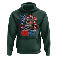 Cool 8647Patriotic Cat Hoodie American Flag Sunglasses Tabby Cat Political Satire