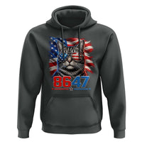 Cool 8647Patriotic Cat Hoodie American Flag Sunglasses Tabby Cat Political Satire