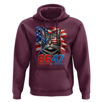 Cool 8647Patriotic Cat Hoodie American Flag Sunglasses Tabby Cat Political Satire