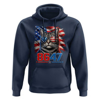 Cool 8647Patriotic Cat Hoodie American Flag Sunglasses Tabby Cat Political Satire