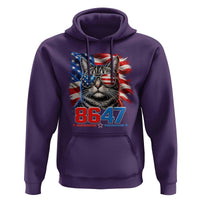 Cool 8647Patriotic Cat Hoodie American Flag Sunglasses Tabby Cat Political Satire