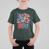 Cool 8647Patriotic Cat T Shirt For Kid American Flag Sunglasses Tabby Cat Political Satire