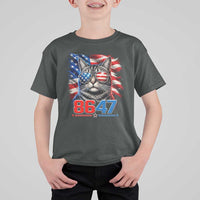 Cool 8647Patriotic Cat T Shirt For Kid American Flag Sunglasses Tabby Cat Political Satire
