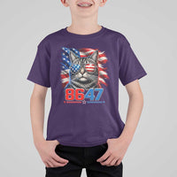 Cool 8647Patriotic Cat T Shirt For Kid American Flag Sunglasses Tabby Cat Political Satire