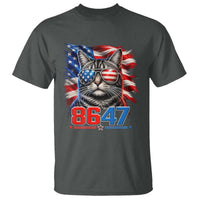 Cool 8647Patriotic Cat T Shirt American Flag Sunglasses Tabby Cat Political Satire