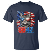 Cool 8647Patriotic Cat T Shirt American Flag Sunglasses Tabby Cat Political Satire