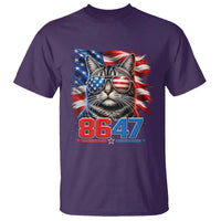 Cool 8647Patriotic Cat T Shirt American Flag Sunglasses Tabby Cat Political Satire