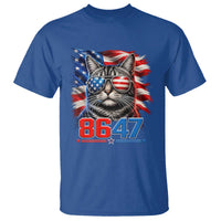 Cool 8647Patriotic Cat T Shirt American Flag Sunglasses Tabby Cat Political Satire