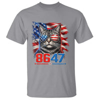 Cool 8647Patriotic Cat T Shirt American Flag Sunglasses Tabby Cat Political Satire