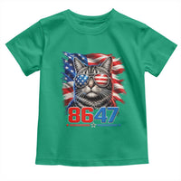 Cool 8647 Patriotic Cat Toddler T Shirt American Flag Sunglasses Tabby Cat Political Satire