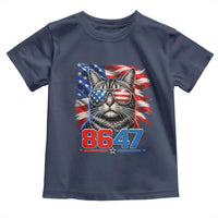 Cool 8647 Patriotic Cat Toddler T Shirt American Flag Sunglasses Tabby Cat Political Satire