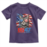 Cool 8647 Patriotic Cat Toddler T Shirt American Flag Sunglasses Tabby Cat Political Satire