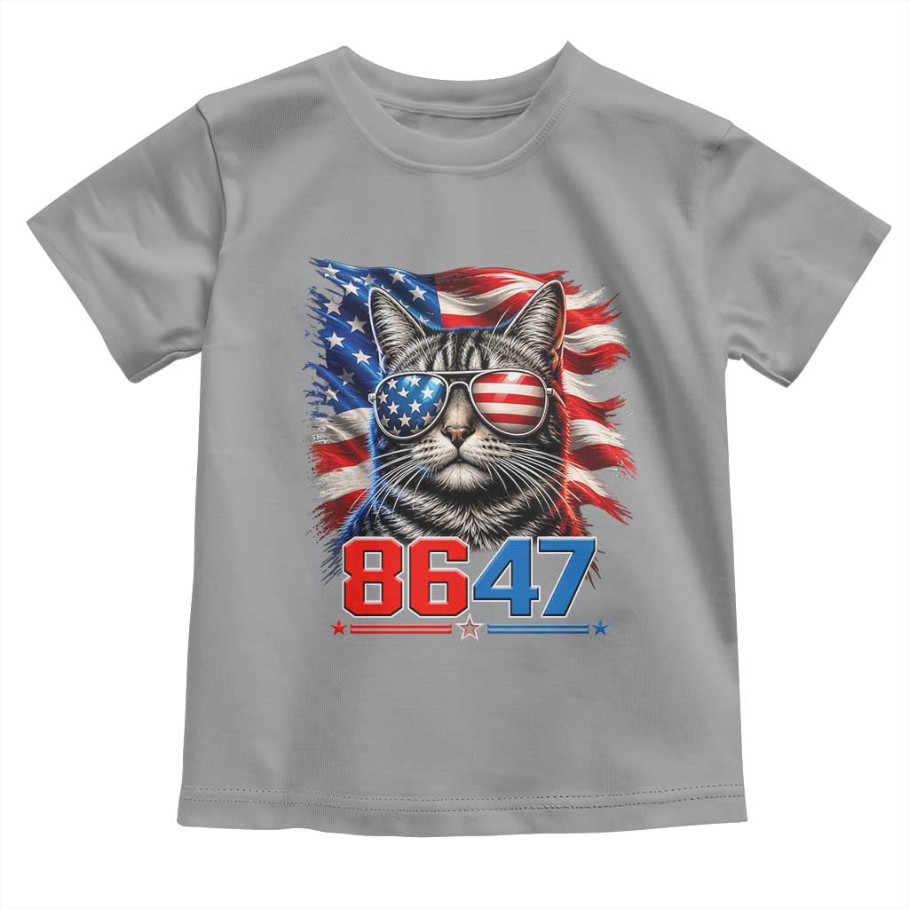 Cool 8647 Patriotic Cat Toddler T Shirt American Flag Sunglasses Tabby Cat Political Satire