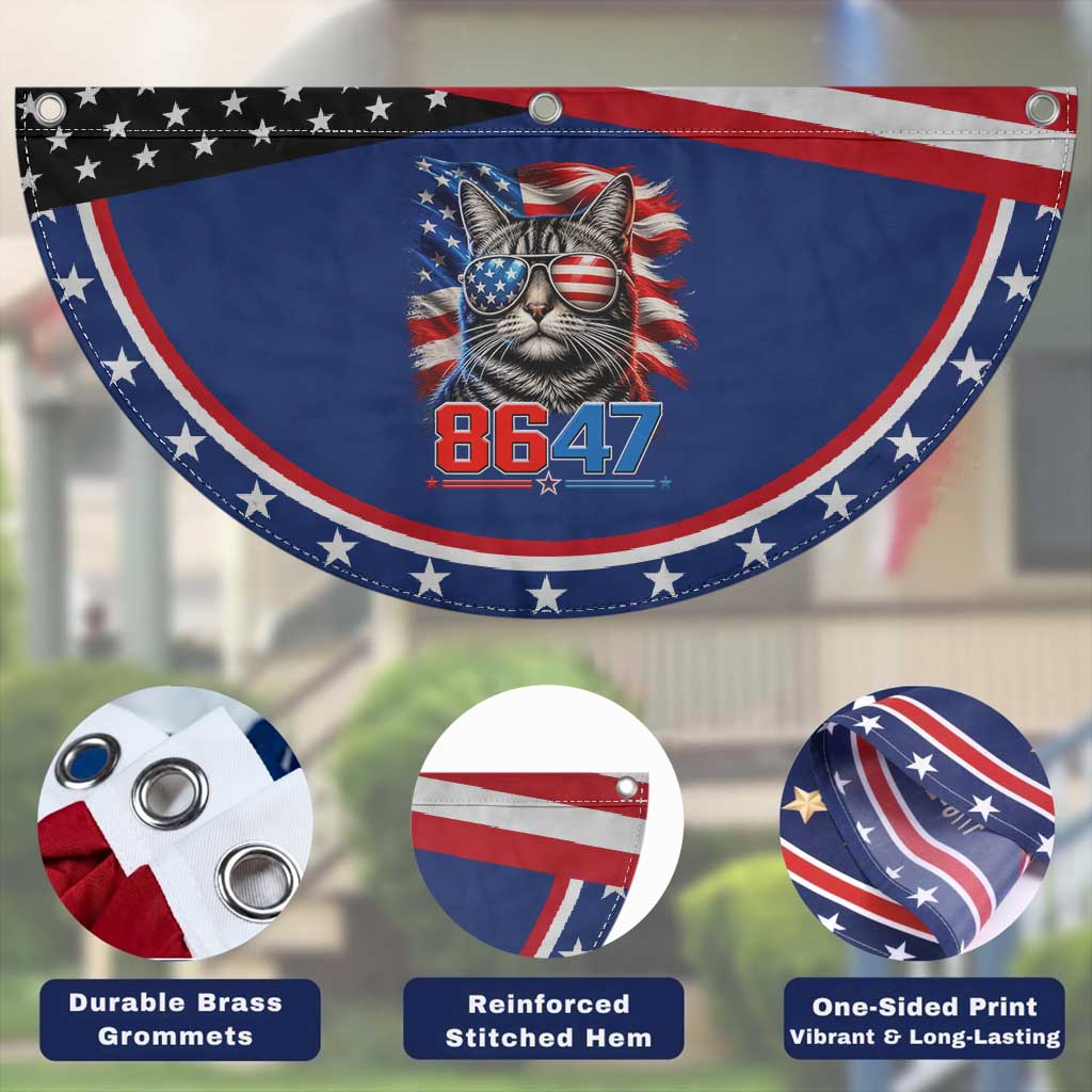 Cool 8647 Cat Patriotic Fan Flag American Flag Sunglasses Tabby Cat Political Satire