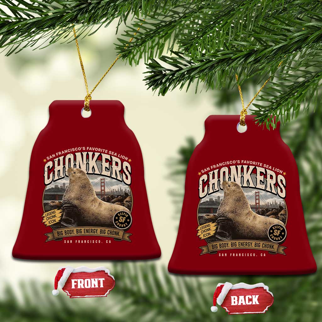 Viral Chonkers San Francisco Sea Lion Ceramic Ornament Retro Pier 39 Fisherman's Wharf Souvenir