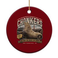 Viral Chonkers San Francisco Sea Lion Ceramic Ornament Retro Pier 39 Fisherman's Wharf Souvenir