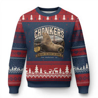 Viral Chonkers San Francisco Sea Lion Ugly Christmas Sweater Retro Pier 39 Fisherman's Wharf Souvenir