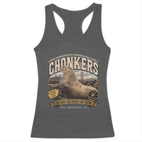 Viral Chonkers San Francisco Sea Lion Racerback Tank Top Retro Pier 39 Fisherman's Wharf Souvenir