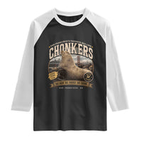 Viral Chonkers San Francisco Sea Lion Raglan Shirt Retro Pier 39 Fisherman's Wharf Souvenir